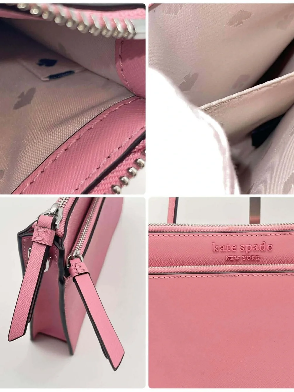 Kate Spade New York Saffiano Leather Cameron Zip Crossbody Bag In Peony Pink